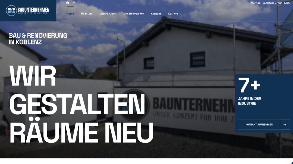 SKC Bauunternehmen — Website